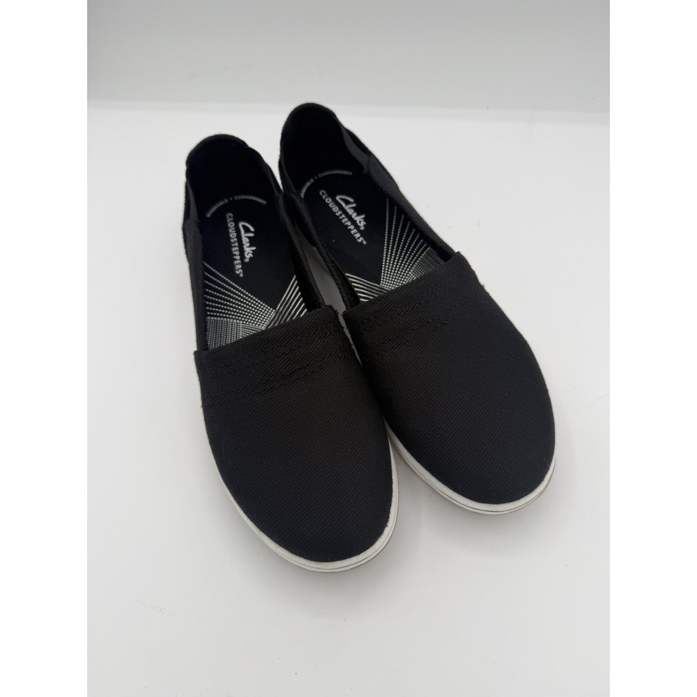 Clarks Breeze Step II Cloudsteppers Athletic Shoes Women's Washable BLACK SZ 7